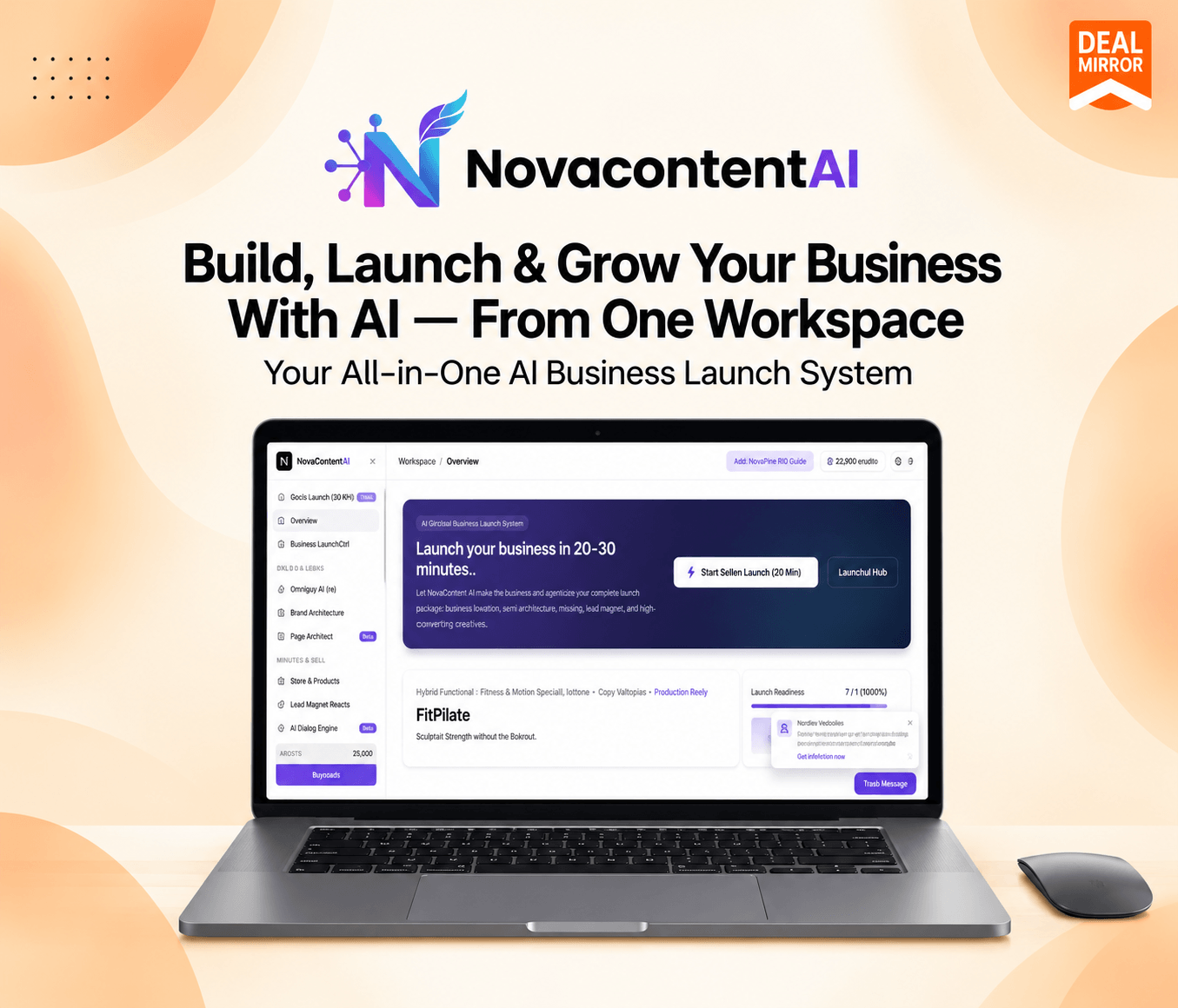 NovaContent AI campaign builder interface and brand launch tools